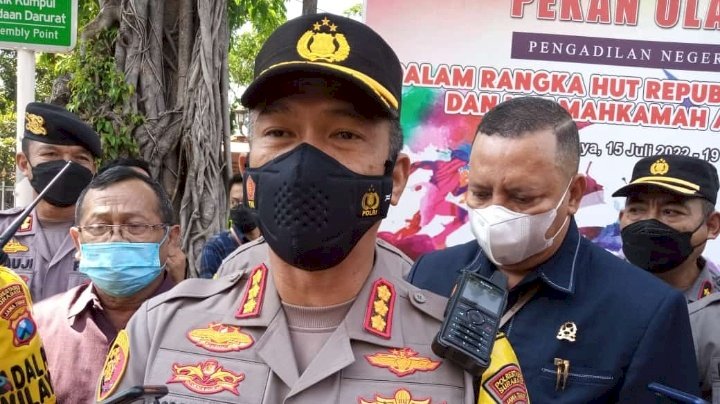 Kapolrestabes Surabaya, Kombes Pol Akhmad Yusep di Pengadilan Negeri (PN) Surabaya/RMOLJatim 