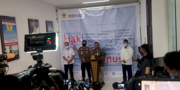 Konferensi Pers Komnas HAM usai melakukan pemeriksaan terhadap para saksi yaitu sejumlah ajudan Irjen Ferdy Sambo/RMOL