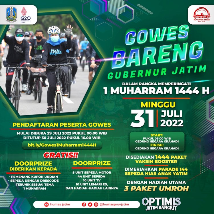 Gowes bareng Gubernur Khofifah/Ist