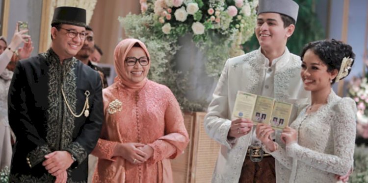 Pasangan pengantin Mutiara Annisa Baswedan dan Ali Saleh Alhuraebi/Ist