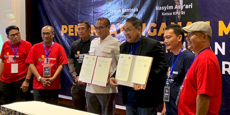  Penandatanganan MoU antara JMSI dengan KPU terkait kegiatan kepemiluan/RMOL