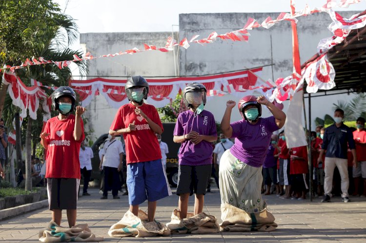 ODGJ mengikuti lomba balap karung/RMOLJatim