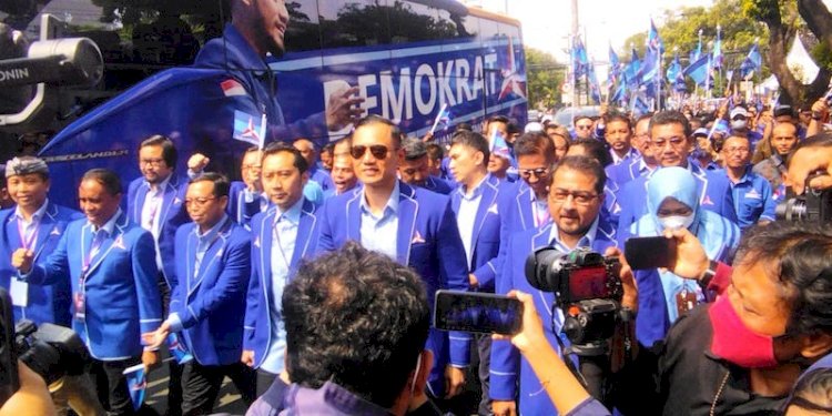 Ketua Umum Partai Demokrat Agus Harimurti Yudhoyono dan anggota Partai Demokrat/RMOL