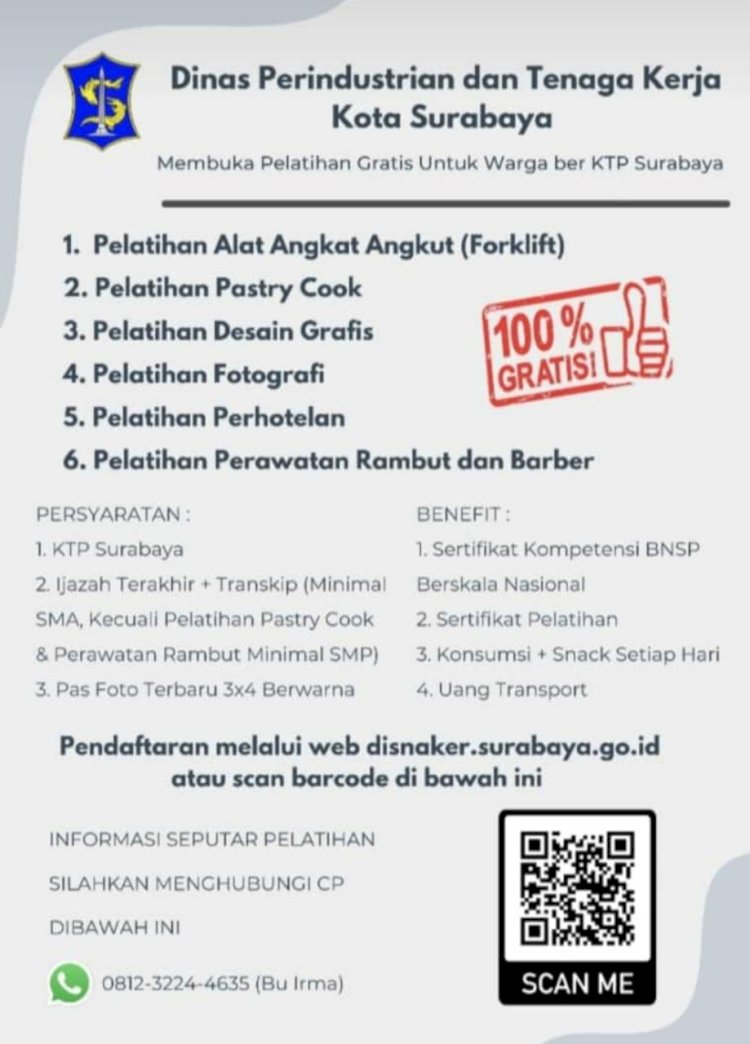 Pelatihan untuk mencetak pekerja profesional dan memiliki sertifikat/ist