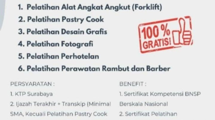 Pelatihan untuk mencetak pekerja profesional dan memiliki sertifikat/ist