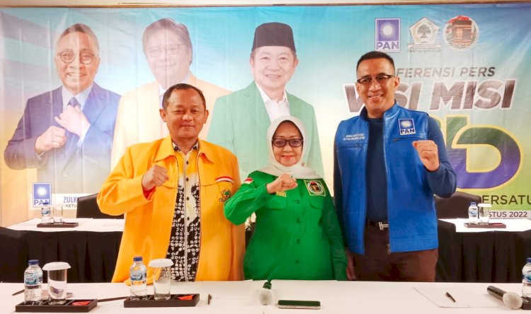 Ketua DPD Golkar Jatim Sarmuj, Ketua DPW PPP Jatim Mundjidah Waham, Ketua DPW PAN Jatim  Ahmad Riski Sadiq/ist