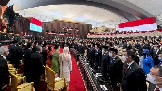 Situasi sidang tahunan MPR RI tahun 2022 di Komplek Parlemen, Senayan, Jakarta, Selasa (16/8)/Net