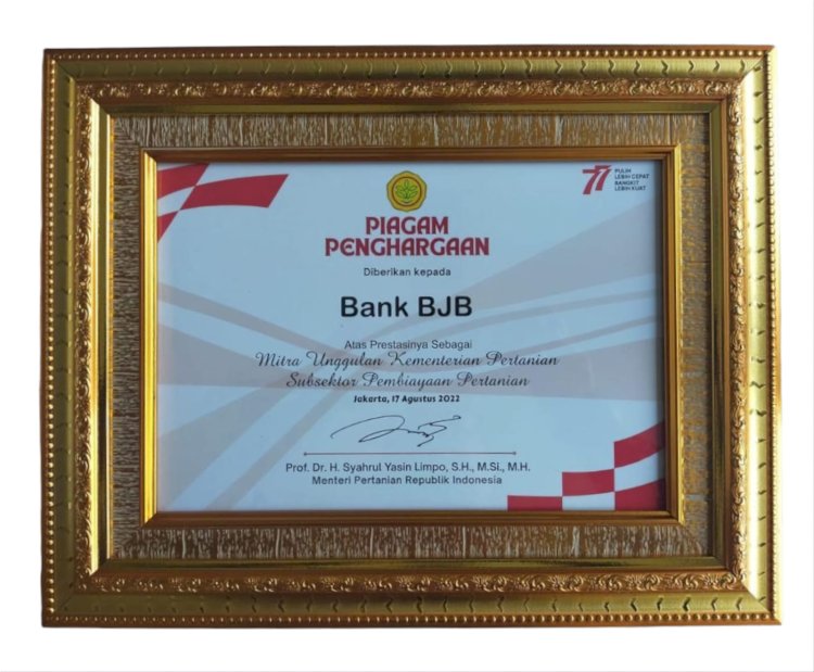 Penghargaan bank BJB. /Ist.