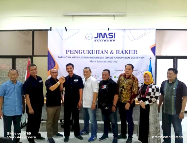 Rapat Pleno pengurus Jaringan Media Siber Indonesia (JMSI) Provinsi Jatim di Graha wartawan PWI Jatim, Jum’at (19/8/2022)/ist