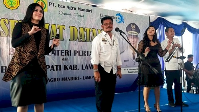 Saat  Menteri Pertanian RI kunjungan kerja di Kabupaten Lamongan 