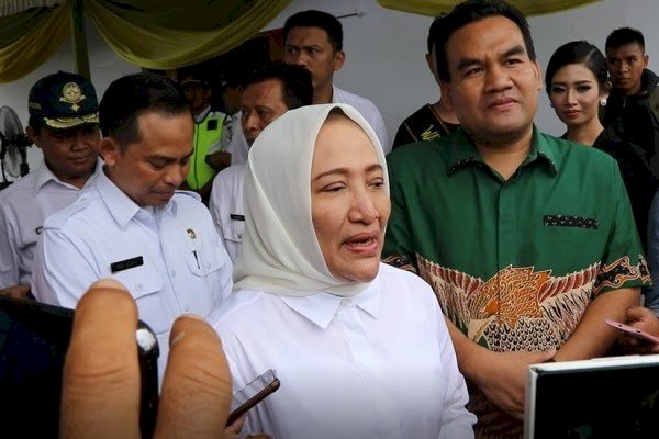 Bupati Anna Muawanah usai acara pembinaan pengembangan BUMDes/RMOLJatim