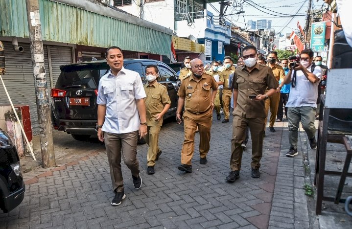 Wali Kota Eri meninjau kawasan kawasan Dolly/RMOLJatim