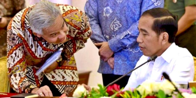 Presiden Joko Widodo dan Gubernur Jawa Tengah Ganjar Pranowo/Ist