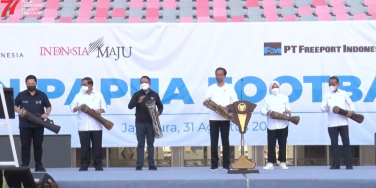  Presiden Joko Widodo meresmikan Papua Football Academy di Jayapura/repro