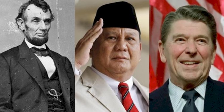 Abraham Lincoln, Prabowo Subianto, dan Ronald Reagan/Repro