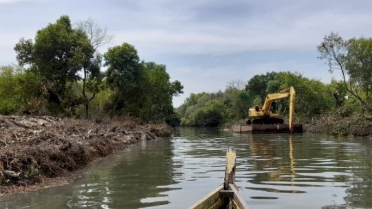 Normalisasi sungai Mangrove Wonorejo/ist