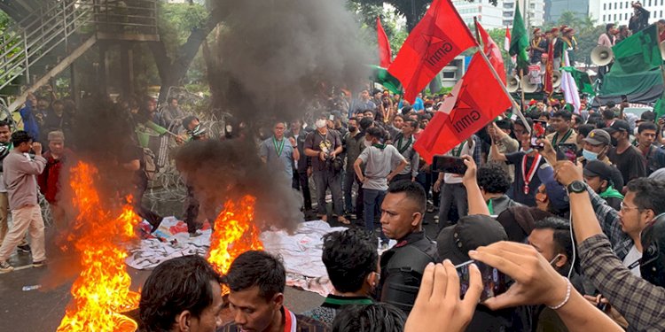 Aksi mahasiswa menolak kenaikan BBM/RMOL