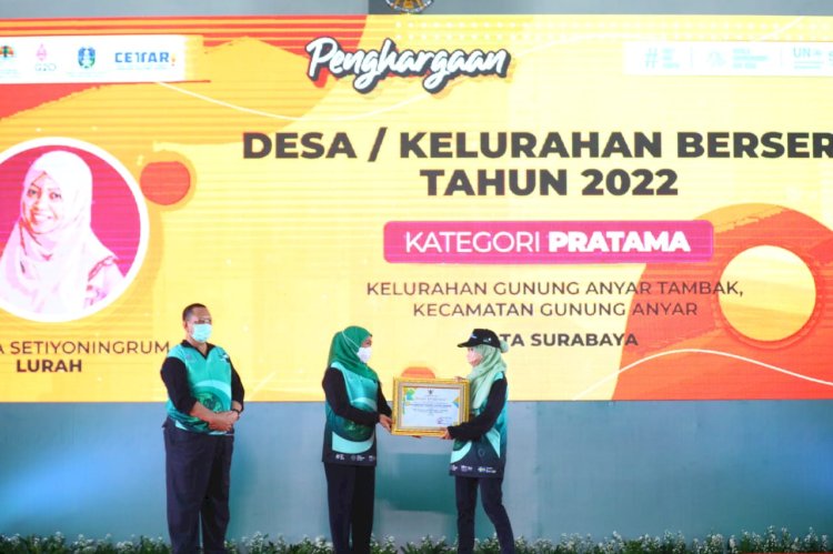 Gubernur Khofifah pada puncak peringatan Hari Lingkungan Hidup 2022/Ist