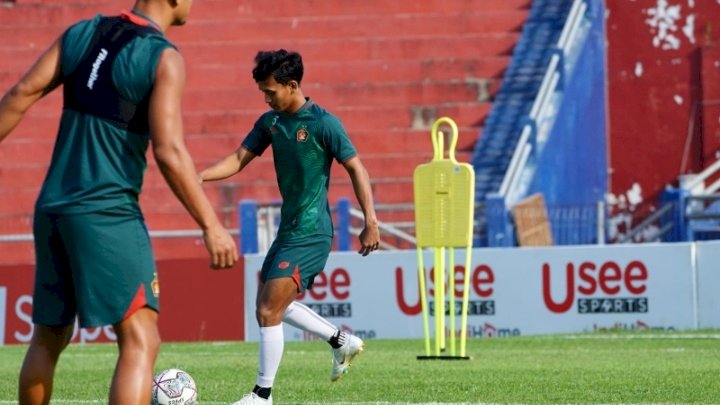 Pemain Persik Kediri saat sedang berlatih