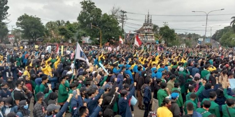 Aksi mahasiswa di Bengkulu/Net