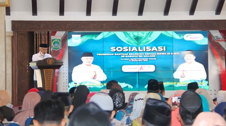  Bupati Malang, Drs. H. M. Sanusi, M.M saat memberikan sambutan/Ist