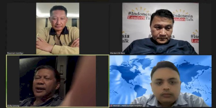 Diskusi virtual Indonesia Leaders Talk bertajuk “Blue Print Ekonomi Indonesia”/Repro