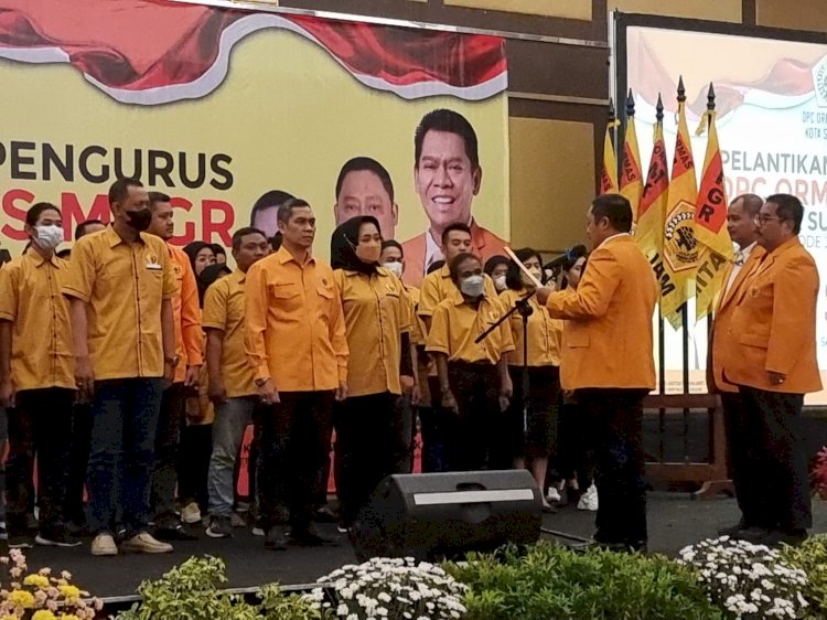 Pelantikan pengurus DPC Ormas MKGR Kota Surabaya periode 2022 - 2027/RMOLJatim