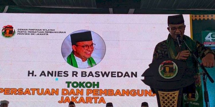 Gubernur DKI Jakarta Anies Baswedan saat hadiri acara Muskercab PPP Jakarta/RMOLJakarta