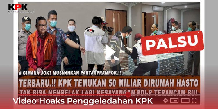 Video hoax soal temuan uang Rp 50 miliar hasil korupsi Hasto Kristyanto/Repro