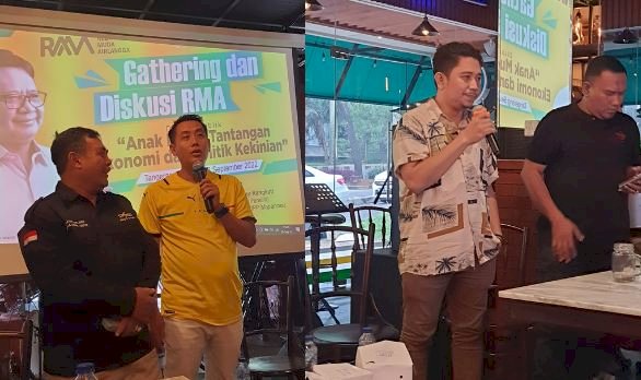 Relawan Erick Thohir, Relawan Anies Baswedan, dan Relawan  Muda Airlangga (RMA) bertemu dalam diskusi publik dan gathering relawan-relawan di Kota Tangerang Selatan Provinsi Banten, Rabu (28/9)/Ist
