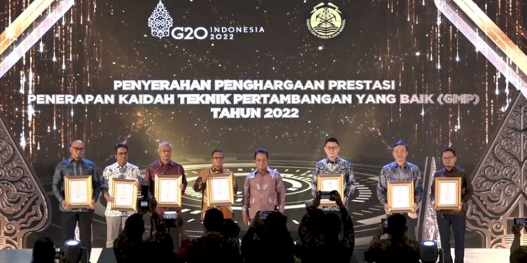 Acara pemberian penghargaan atas Prestasi Keberhasilan Penerapan Kaidah Teknik Pertambangan Yang Baik atau Good Practice Mining/Ist
