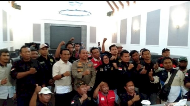 Wakapolrestabes Surabaya, AKBP Hartoyo saat menerima audiensi GMIB/Ist