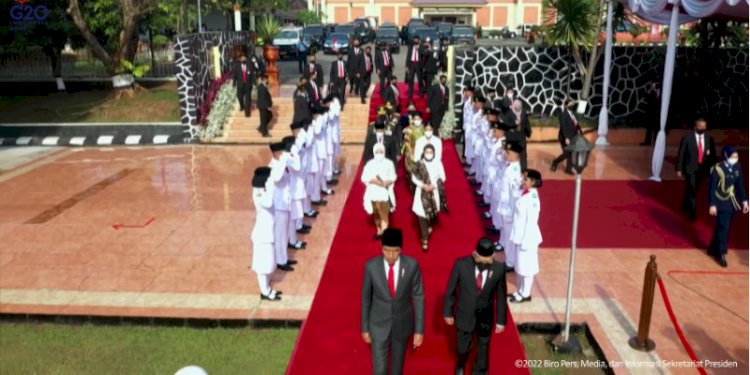 Presiden Joko Widodo dan Wakil Presiden Maruf Amin menghadiri upacara peringatan Hari Kesaktian Pancasila di Lubang Buaya, Cipayung, Jakarta Timur, Sabtu pagi (1/10)/net