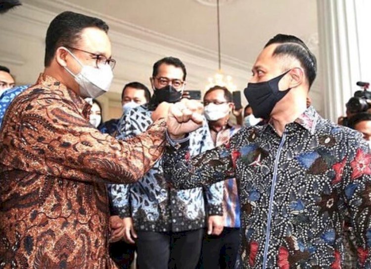 Anies Baswedan dan Ketum Demokrat Agus Harimurti Yudhoyono (AHY)/Net