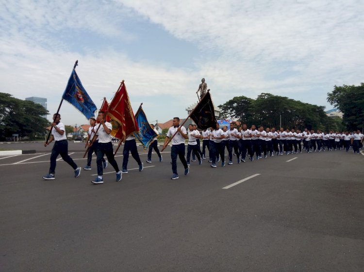 Menkav 2 Mar menggelar senam kesegaran jasmani (SKJ) dan lari 5 kilometer di Kesatrian Soepraptono, Ujung Surabaya, Jumat (7/10)/Ist