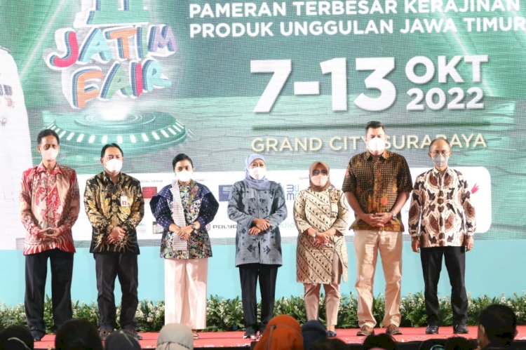 Gubernur Khofifah saat membuka Jatim Fair 2022/RMOLJatim