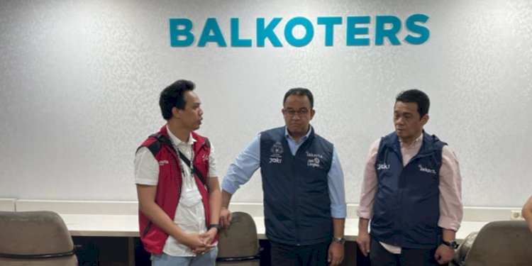 Gubenur DKI Jakarta Anies Baswedan dengan Wakil Gubenur DKI Jakarta Ahmad Riza Patria saat bersilaturahmi dengan wartawan Balaikota/Ist