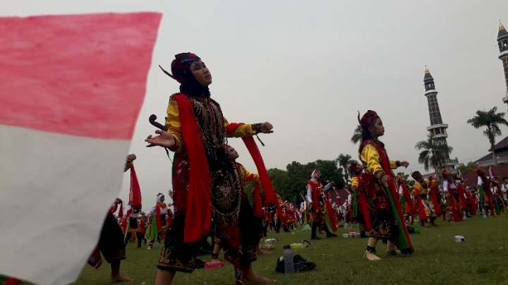 Tari Remo di Alun-alun Jombang/ RMOLJatim