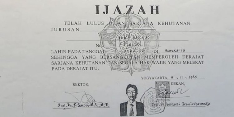 Ijazah Joko Widodo/Net