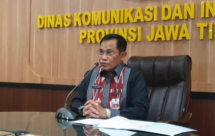 Kepala Diskominfo Jawa Timur Hudiyono saat membuka Bimtek Pengelolaan Infrastruktur TIK secara virtual, Kamis (15/9/2022)/Ist