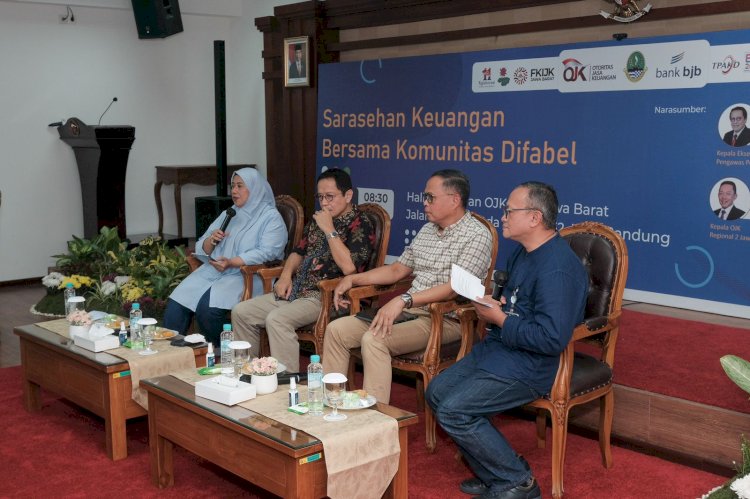 OJK Regional 2 Jawa Barat, bekerjasama dengan bank bjb menggelar Sarasehan Keuangan Bersama Komunitas Difabel./Ist.
