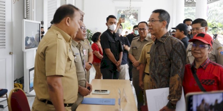 Pj Gubernur DKI Jakarta Heru Budi Hartono mengaktifkan kembali posko pengaduan warga di Balai Kota DKI Jakarta/RMOL