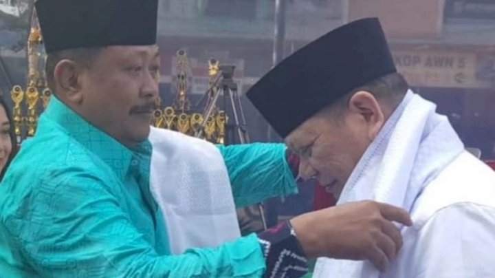 AA LaNyalla Mahmud Mattalitti (Ketua DPD RI)  Saat Silahturahmi Bersama KH. Mochammad Jaelani Salim, Pendiri Padepokan Sekar Jagad Indonesia/ist