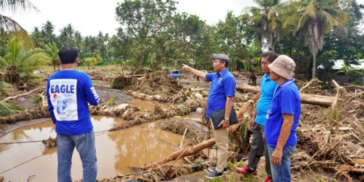  Lokasi banjir bandang di Banjar Biluk Poh, Desa Tegal Cangkring, Kecamatan Mendoyo, Jembrana, Bali/Net