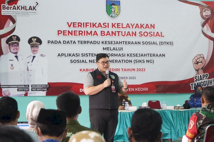 Bupati Kediri saat hadiri verifikasi data bansos/ist