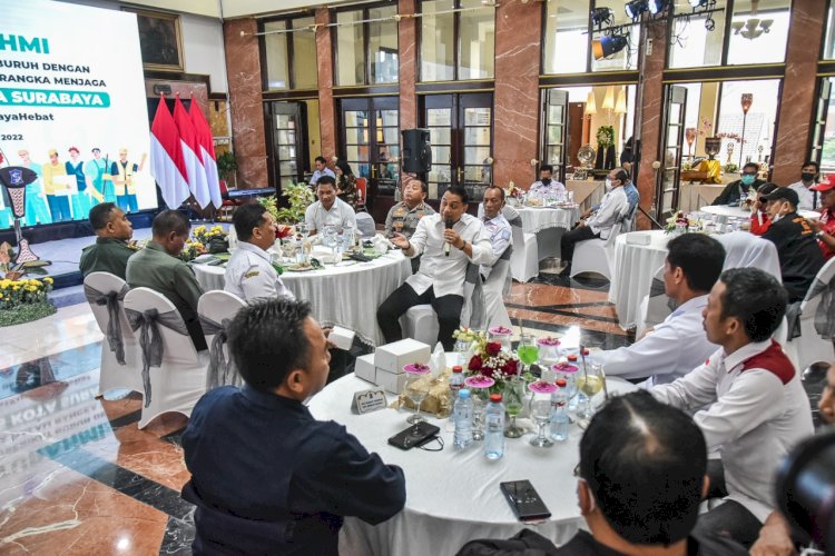 Wali Kota Eri Cahyadi menemui serikat buruh/ist