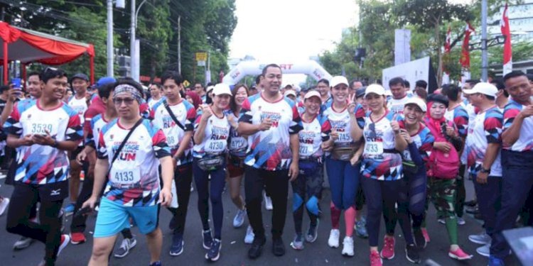 Kepala LKPP RI, Hendrar Prihadi, saat menghadiri acara Semarang Heritage Family Run, Sabtu (29/10)/RMOJateng