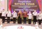 Kukuhkan Satgas PMPA Jatim, Gubernur Khofifah Harapkan Penanganan Masalah Perempuan dan Anak Dilakukan Cepat dan Gratis
