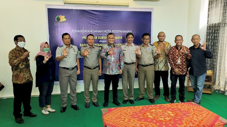 PD Pasar Surya Kota Surabaya MoU dengan BPN Surabaya I dan II/RMOLJatim