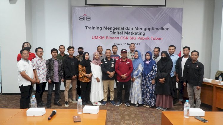 Pelatihan digital marketing bagi pelaku UMKM Binaan SIG GHoPO di Gedung Auditorium SIG Kerek, Tuban/RMOLJatim